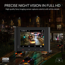 Load image into Gallery viewer, YI Nightscape Dash Cam, 1080p Smart Wi-Fi Car Camera with Heat-Resistant Supercapacitor, Superb Night Vision, Sony Sensor, 140° FOV, 2.4”Screen, Phone App - Black