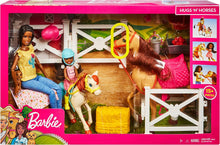 Load image into Gallery viewer, Mattel Barbie Playset with Barbie and Chelsea Dolls, 2 Horses and 15+ Accessories