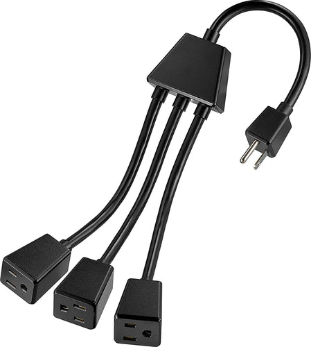 Insignia - 3 Plug Outlet Saver - Black