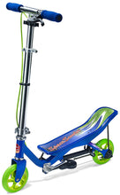 Load image into Gallery viewer, SpaceScooter Junior Push Board Teeter Totter Kids Scooter with Brake, Air Suspension &amp; Compact Fold - Blue