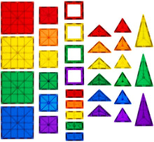 Load image into Gallery viewer, Best Choice Products 100-Piece Transparent Rainbow Magnetic Building Tiles w/ Carrying Case, Multi