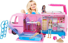 Load image into Gallery viewer, Barbie Camper Pops Out into Play Set with Pool!