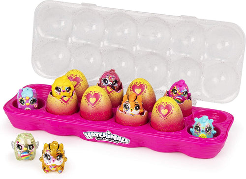 Hatchimals CollEGGtibles, Limmy Edish Glamfetti 12-Pack Egg Carton with 12 Exclusive Hatchimals (Styles May Vary)