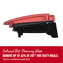 Load image into Gallery viewer, George Foreman 2-Serving Classic Plate Electric Indoor Grill and Panini Press, Red, GR10RM