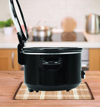 Load image into Gallery viewer, Crockpot Metallic Cooker with Hinged Lid, 6 quart, Black (SCCPVM600H-BI)