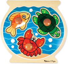 Load image into Gallery viewer, Melissa &amp; Doug Animals Jumbo Knob Wooden Puzzles Set - Fish and Pets