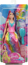Load image into Gallery viewer, Barbie Dreamtopia Princess Doll (11.5-inch) with Extra-Long Two-Tone Fantasy Hair, Hairbrush, Tiaras and Styling Accessories, Gift for 3 to 7 Year Olds