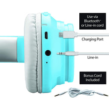 Load image into Gallery viewer, Frozen Bluetooth Headphones Disney Movie Wireless Kid Friendly Sound with Anna &amp; Elsa Graphics