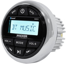 Load image into Gallery viewer, Kicker 46KMC2 Weather-Resistant Marine Grade Gauge Mount Media Center Receiver with Bluetooth Capability