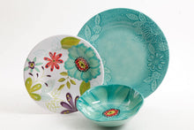 Load image into Gallery viewer, Gibson Studio 116500.12 Flora 12 Piece Melamine Dinnerware Set, Mix and Match