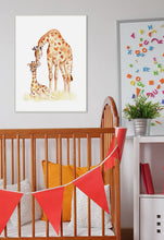Load image into Gallery viewer, The Stupell Home Décor Collection Giraffe Family Illustration Stretched Canvas Wall Art, 16 x 20