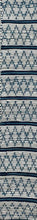 Load image into Gallery viewer, Reversible Blue and White Geometric Table Runner