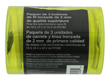 Load image into Gallery viewer, Ryobi One PLUS+ AC80RL3 OEM .080 Inch Twisted Line and Spool Replacement for Ryobi 18v, 24v, and 40v Cordless Trimmers (3 Pack)