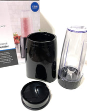 Load image into Gallery viewer, Mainstays Black Personal Blender with Blend-and-Go Travel Cup, Capacity of 15 Oz