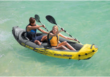 Load image into Gallery viewer, Intex Explorer K2 Kayak, 2-Person Inflatable Kayak Set with Aluminum Oars and High Output Air Pump