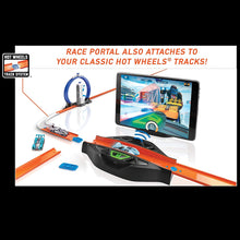 Load image into Gallery viewer, Hot Wheels id Smart Track Starter Kit with 3 Exclusive Cars, Track Pieces and Hot Wheels Race Portal for Physical &amp; Digital Play, Gift for Kids Ages 8 Years Old &amp; Up