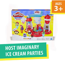 Load image into Gallery viewer, Play-Doh Kitchen Creations Ultimate Swirl Ice Cream Maker Play Food Set with 8 Non-Toxic Colors