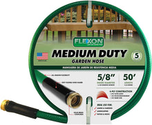 Load image into Gallery viewer, Flexon 50&#39; Medium-Duty Garden Hose, Green