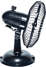 Load image into Gallery viewer, Comfort Zone Oscillating Desk Fan, Black