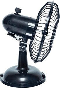 Comfort Zone Oscillating Desk Fan, Black