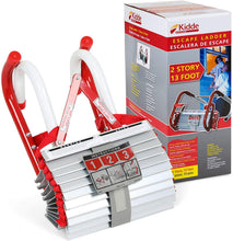 Load image into Gallery viewer, Kidde 468193 KL-2S Two-Story Fire Escape Ladder with Anti-Slip Rungs, 13-Foot