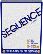 Load image into Gallery viewer, SEQUENCE- Original SEQUENCE Game with Folding Board, Cards and Chips by Jax ( Packaging may Vary ) White, 10.3" x 8.1" x 2.31"