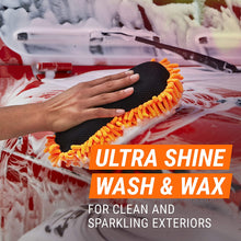Load image into Gallery viewer, Armor All Car Wash and Cleaner Kit (4 Items) - 2pc Glass Wipes &amp; Protectant with Wax &amp; Wash Concentrate and Tire Shine Foam, 13703C