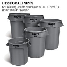 Load image into Gallery viewer, Rubbermaid Commercial Products 1926826 Brute Heavy-Duty Round Trash/Garbage Lid