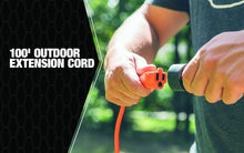 Load image into Gallery viewer, Southwire 2309SW8803 16/3 Vinyl Outdoor Extension Cord, Weather Resistant Flexible Vinyl Jacket, 3- Pronged, 100-Foot Extension Cord, 10 AMP, 1250 Watts, Orange