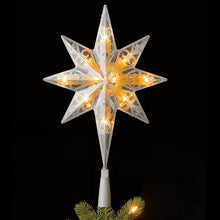 Load image into Gallery viewer, National Tree 11 Inch Bethlehem Star Tree Topper with 10 Battery Operated Warm White LED Lights (TA21-11LSW-B1)