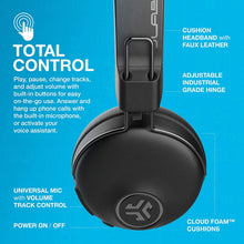 Load image into Gallery viewer, JLab Audio Studio ANC On-Ear Wireless Headphones | Black | 34+ Hour Bluetooth 5 Playtime - 28+ Hour with Active Noise Cancellation | EQ3 Custom Sound | Ultra-Plush Faux Leather &amp; Cloud Foam Cushions