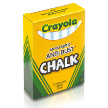 Load image into Gallery viewer, Crayola BIN1402BN Anti-Dust Chalk, White, 12 Sticks Per Box, 24 Boxes