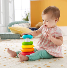 Load image into Gallery viewer, Fisher-Price Rock-a-Stack, Classic Ring Stacking Toy Made from Plant-Based Materials for Babies Ages 6 Months and Older