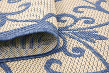 Load image into Gallery viewer, Unique Loom Outdoor Botanical Collection Traditional Border Transitional Indoor and Outdoor Flatweave Rug