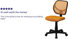 Load image into Gallery viewer, Flash Furniture Low Back Black Mesh Swivel Task Office Chair with Curved Square Back