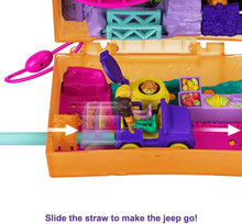 Load image into Gallery viewer, Polly Pocket Jungle Safari Compact with Fun Reveals, Micro Polly and Shani Dolls, 2 Sloth Figures &amp; Sticker Sheet; for Ages 4 Years Old &amp; Up