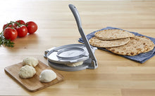 Load image into Gallery viewer, IMUSA USA MEXI-86009M Cast Aluminum Tortilla &amp; Roti Press 8-Inch, Silver