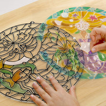 Load image into Gallery viewer, Melissa &amp; Doug Stained Glass Made Easy Activity Kit, Arts and Crafts, Develops Problem Solving Skills, Mermaids, 140+ Stickers