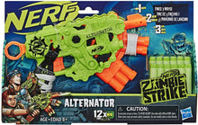 Load image into Gallery viewer, NERF Zombie Strike Alternator Blaster -- Fires 3 Ways -- Includes 12 Official Zombie Strike Elite Darts - for Kids, Teens, Adults