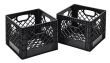 Load image into Gallery viewer, Muscle Rack MK131311-B2PK 11" x 13" x 13" Black Milk Crate (Pack of 2)
