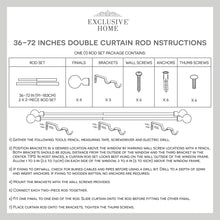 Load image into Gallery viewer, Exclusive Home Curtains Double Curtain Rod and Finial Set