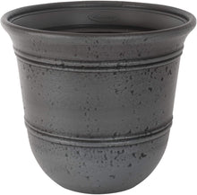 Load image into Gallery viewer, Suncast Gray 1624GP2 Stoneycreek Resin Planter, 2-Pack