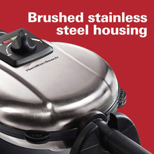 Load image into Gallery viewer, Hamilton Beach Flip Belgian Waffle Maker with Non-Stick Copper Ceramic Removable Plates