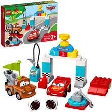 Load image into Gallery viewer, LEGO DUPLO Disney and Pixar Cars Lightning McQueen’s Race Day 10924 Toddler Toy with Lightning McQueen and Mater; Great Gift for Kids Who Love Race Car Toys and Tow Trucks, New 2020 (42 Pieces)