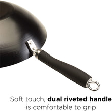 Load image into Gallery viewer, Ecolution Non-Stick Carbon Steel Wok with Soft Touch Riveted Handles