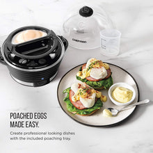 Load image into Gallery viewer, Chefman Electric Egg Cooker Boiler, Rapid Egg-Maker &amp; Poacher, Food &amp; Vegetable Steamer, Quickly Makes 12 Eggs, Hard or Soft Boiled
