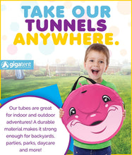 Load image into Gallery viewer, GigaTent 72&quot; Long (6 Feet) pop up Dolphin Play Tunnel  Indoors &amp; Outdoors Pink