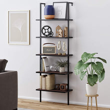 Load image into Gallery viewer, Nathan James Theo 5-Shelf Wood Ladder Bookcase