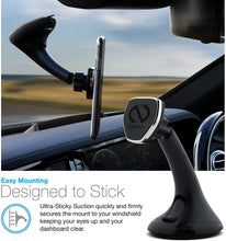 Load image into Gallery viewer, Naztech MagBuddy Car Windshield Phone Mount [Hands Free] Compatible for iPhone 12/SE/11/Pro/Pro Max, Galaxy S20/S10/S9, Note 20 5G/10/9, Pixel + More