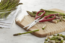 Load image into Gallery viewer, KitchenAid KC351OHERA Multi-Purpose Scissors Stainless Steel Kitchen Shears with Blade Cover and Soft Grip Handles, Red